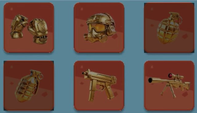The six Trove pieces at Exotic quality