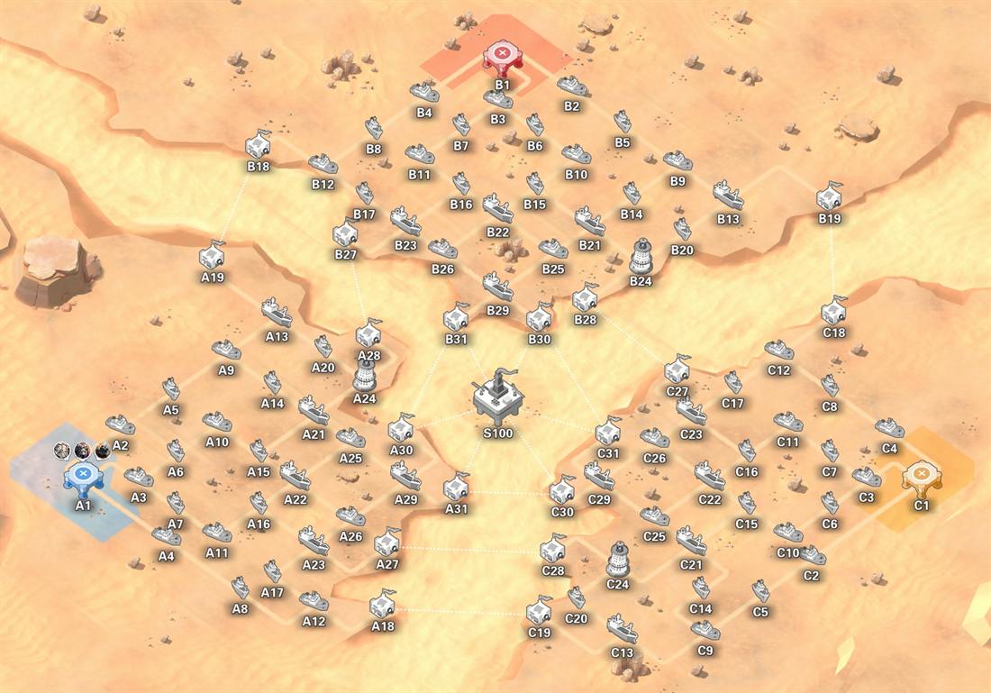 Sandsea Conquest battlefield map